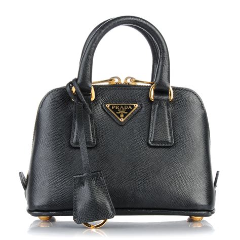 prada mini saffiano promenade bag black nero|authentic Prada saffiano.